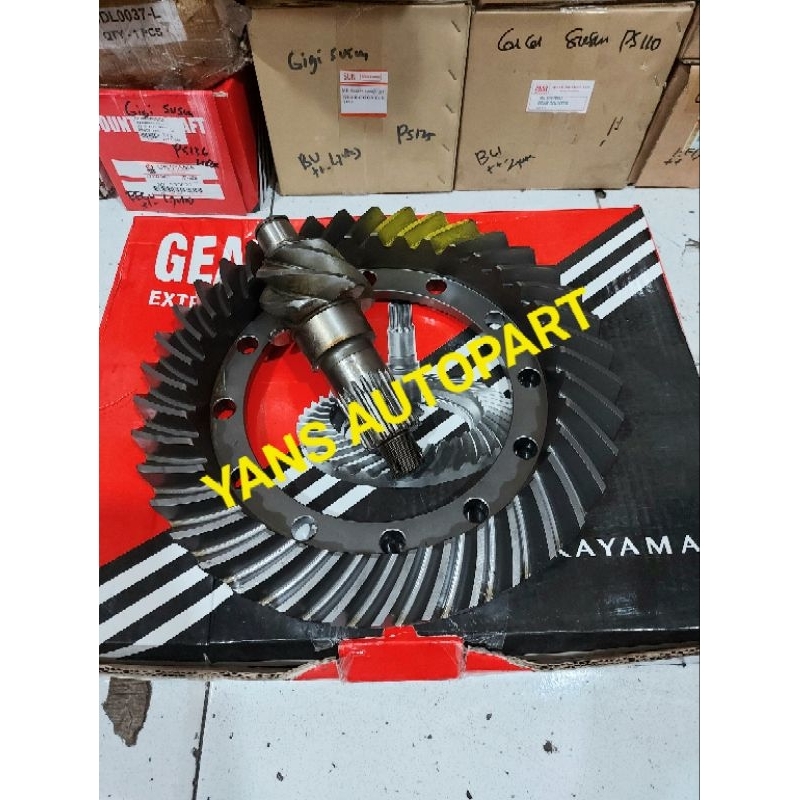 GEAR SET / CROWN WHEEL CANTER PS125 6X38  6x40 OKAYAMA HARD