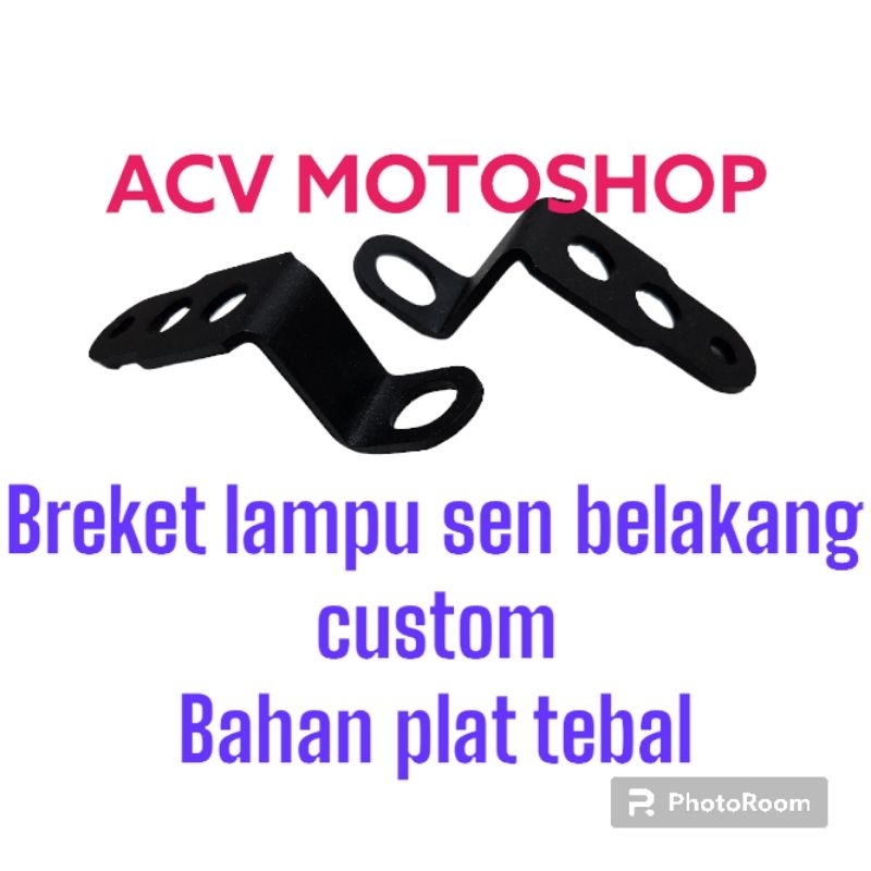 Plat pelat bracket braket holder lampu led sen rem motor custom bahan plat tebal