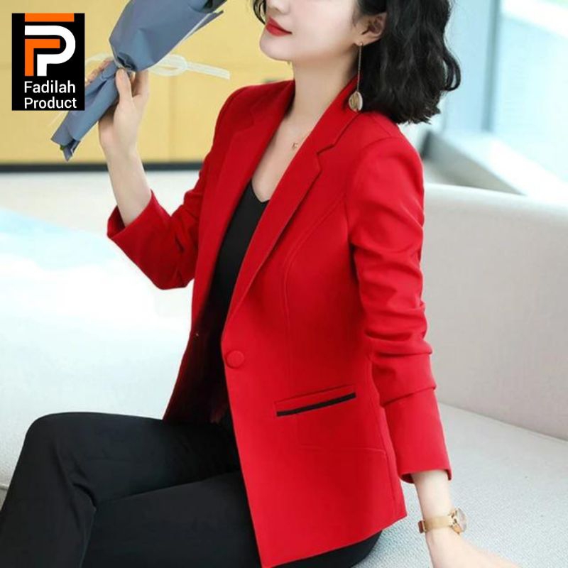 Jas blazer Wanita Semi Formal Jas kerja Wanita Casual