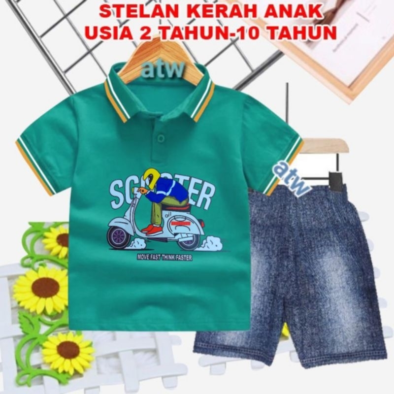 STELAN WANGKY ANAK/CELANA SEMI JEANS USIA 2 THN-10 THN (SCOOTER)