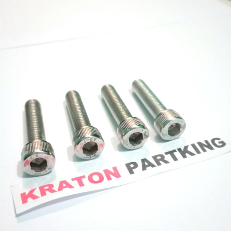 SEPAKET BAUT L STAINLES KLEM RAISER STANG RX KING SCORPIO ANTI KARAT