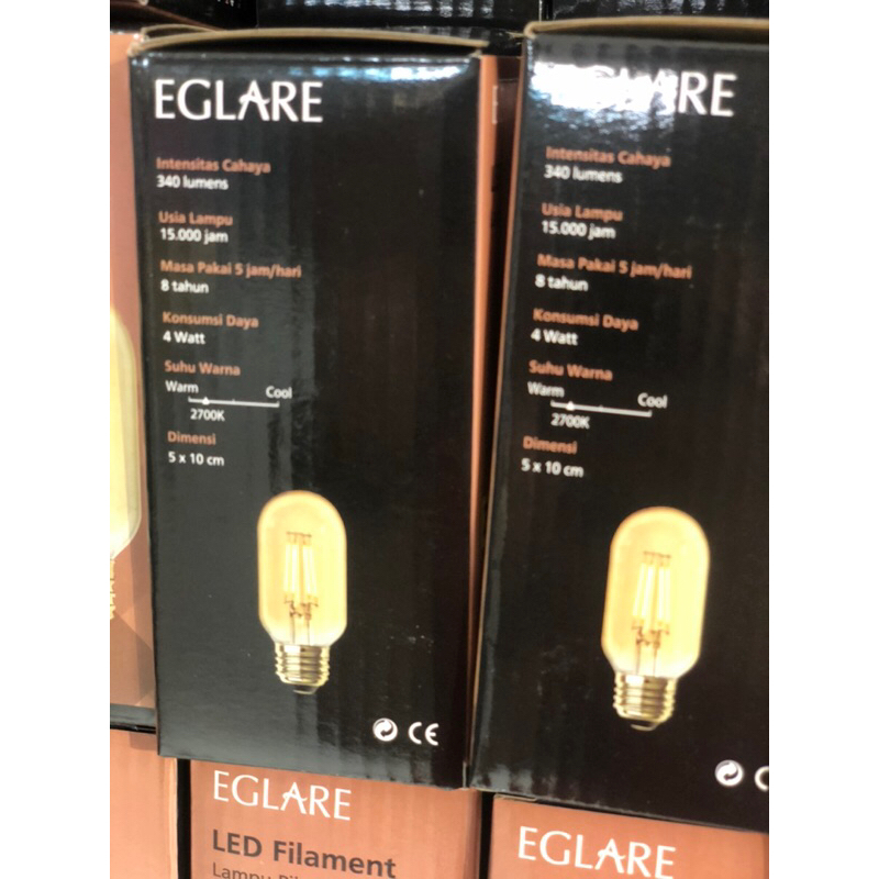 KRISBOW EGLARE BOHLAM LAMPU LED FILLAMEN TUBULAR 4W E-27/ACE BULB FILLAMENT TUBULAR 4W/ACE BOHLAM LAMPU BERGARANSI/ACE LAMPU KAFE/ACE LAMPU BOHLAM LED VINTAGE