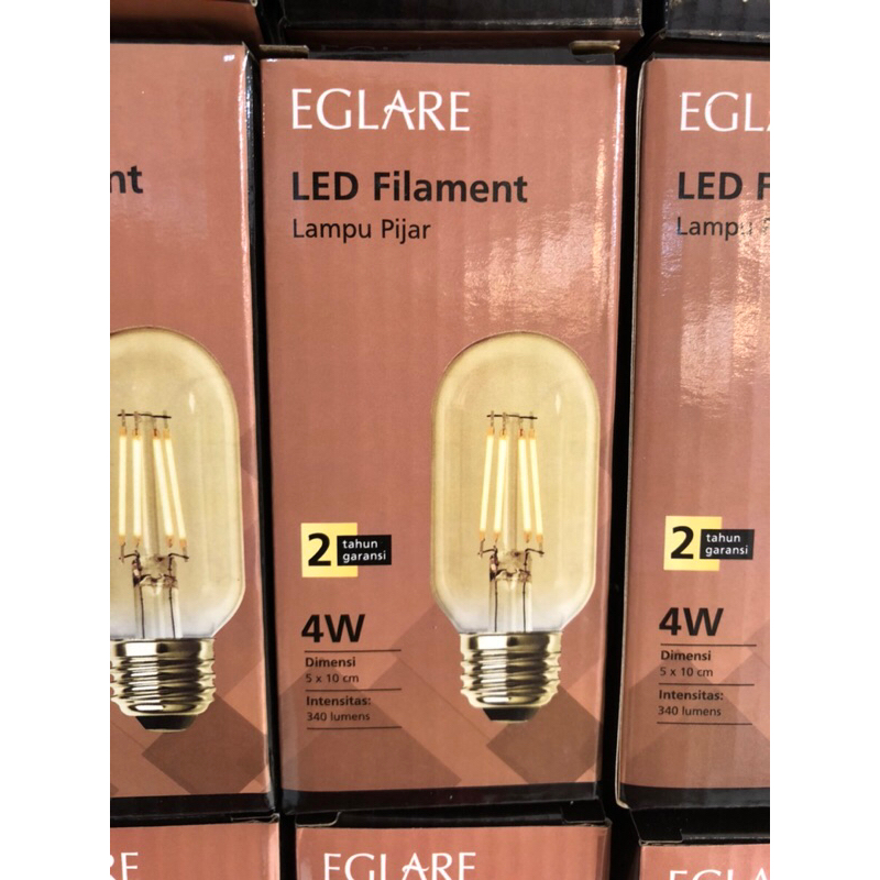 KRISBOW EGLARE BOHLAM LAMPU LED FILLAMEN TUBULAR 4W E-27/ACE BULB FILLAMENT TUBULAR 4W/ACE BOHLAM LAMPU BERGARANSI/ACE LAMPU KAFE/ACE LAMPU BOHLAM LED VINTAGE