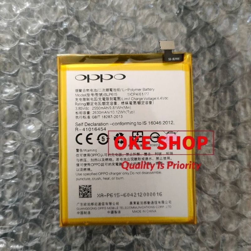 Baterai Batre OPPO NEO 9 A37 A37f, A37fw, A37m BLP615 Original Batrei Batrai Battery Tanam