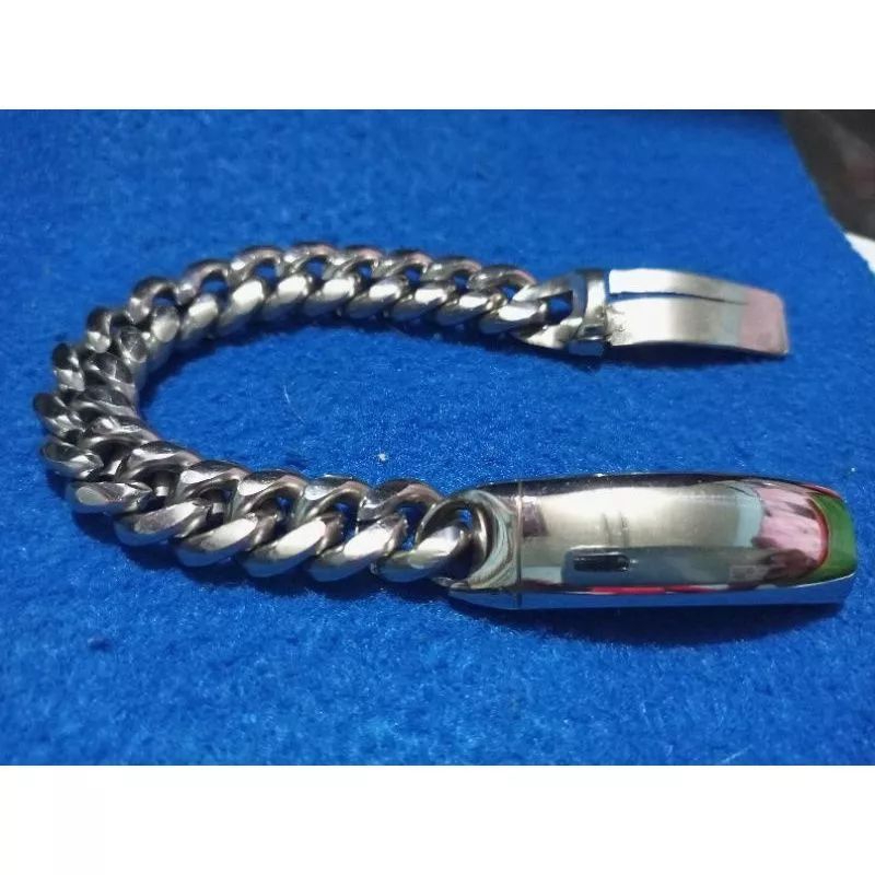 Gelang rantai slup besar baja putih original