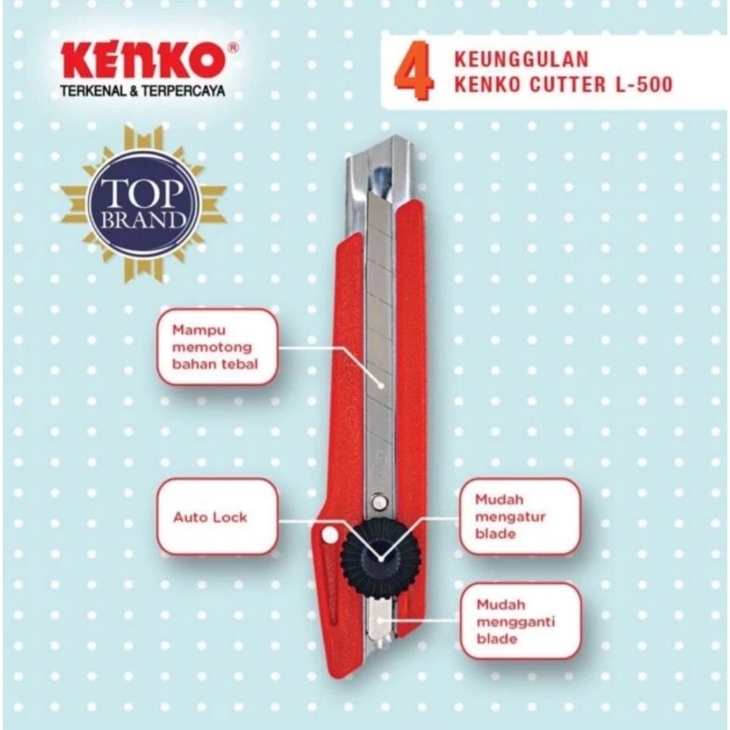 

L 500 Cutter Silet Blade Pisau Kenko L-500 Besar