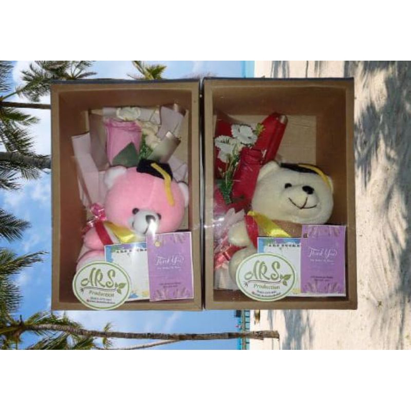 BONEKA BOX SOVENIR/BUCKET BUNGA/BOUQUET BONEKA/MURAH MERIAH TERJANGKAU LARIS MANIS BANJARMASIN
