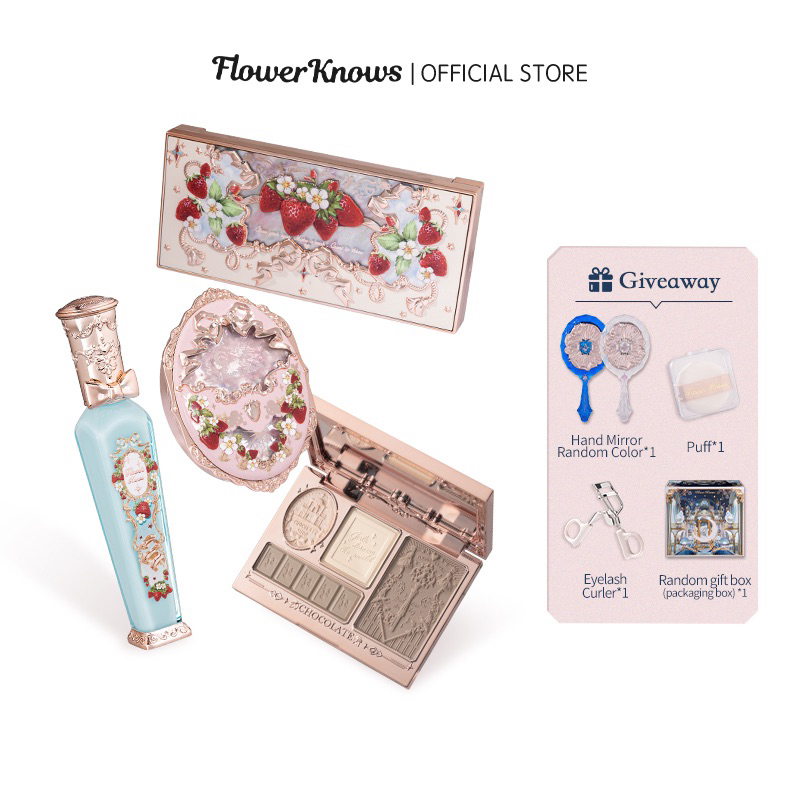 Flower Knows Lipstick Blush Eye Shadow Palette Highlighter Contour Makeup Set