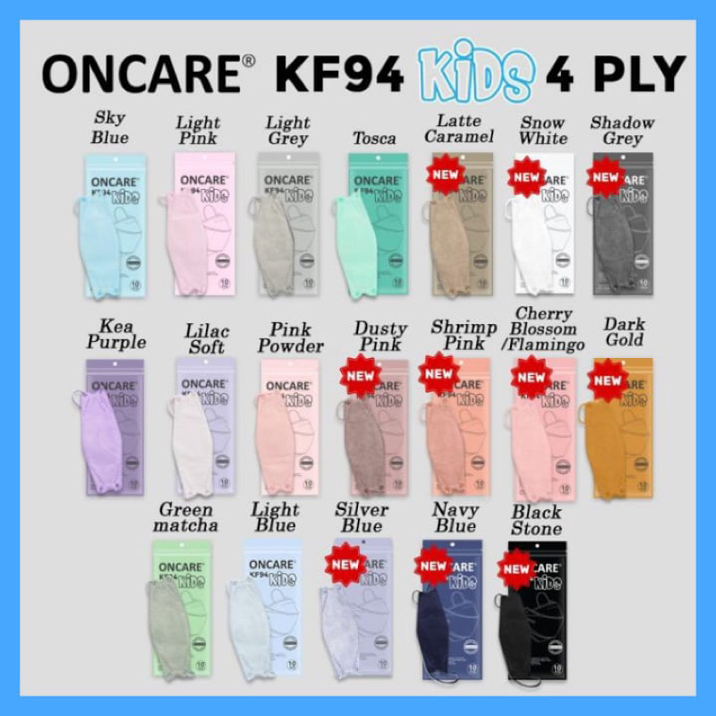 Masker Kf94 Anak Oncare 4ply isi 10 pcs Best Seller Semarang