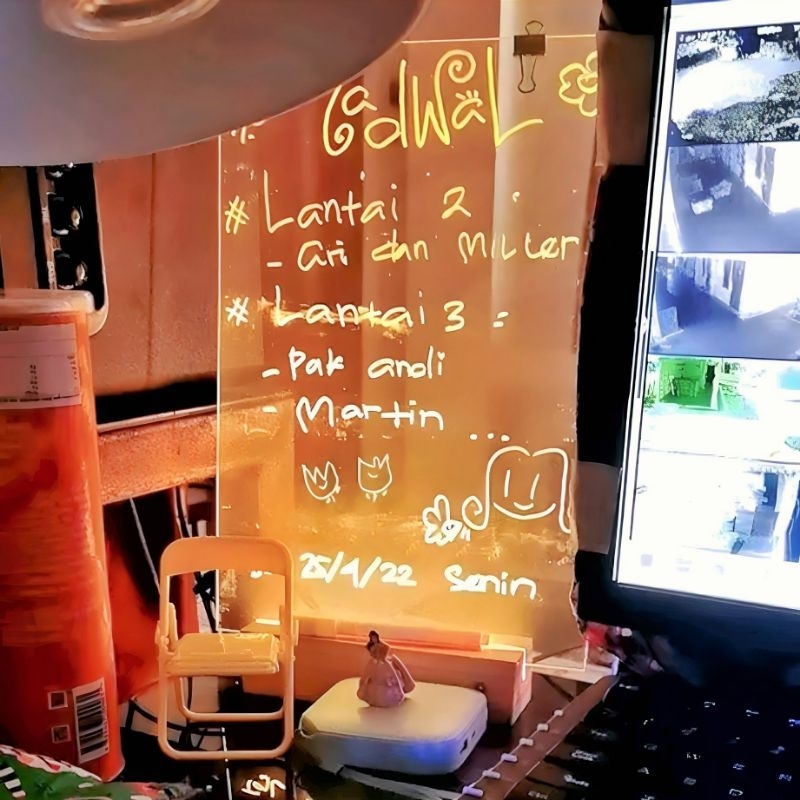 Lampu Tidur Aesthetic Lampu Kamar LED To Do List