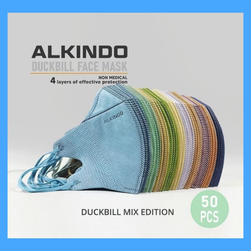 Masker Alkindo Duckbill Garis 3ply isi 50 pcs Facemask Murah Semarang