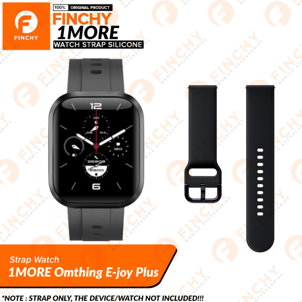 Finchy Silicone Strap for 1More Omthing E-Joy Plus Smartwatch Replacement Rubber Wristband tali jam