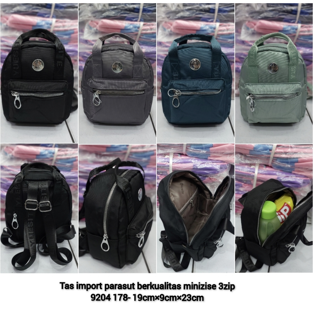 Tas ransel traveling import parasut casual multifungsi wanita