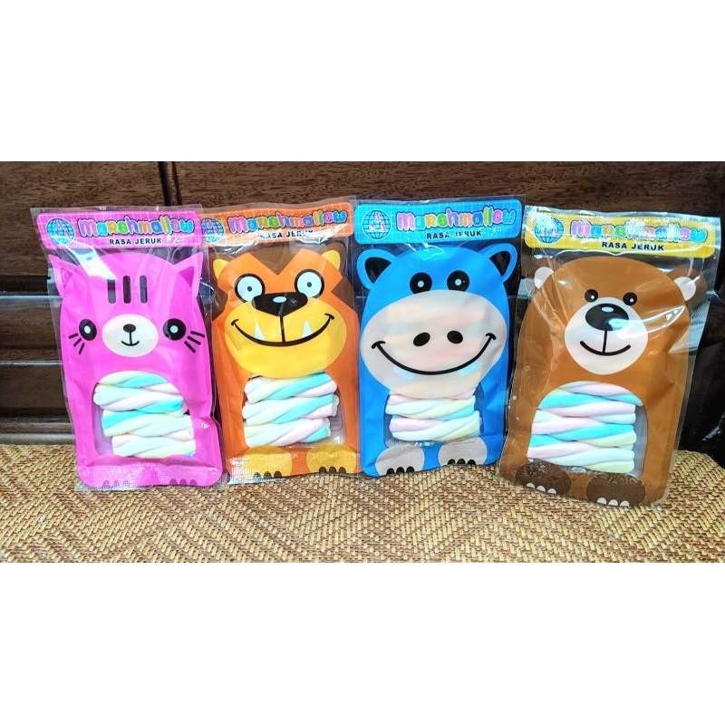 

Permen Cemilan Snack Marshmallow Kapas Animal Hewan Binatang Mainan Anak Murah (isi 30 pcs)
