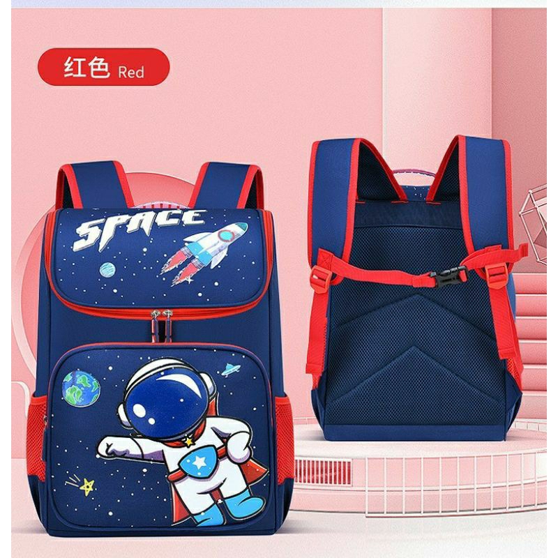 NIQABIS Tas Ransel Anak Laki Laki Astro Space Tas Sekolah Anak Tk SD Anak Cowok Cewek Perempuan Unisex Murah