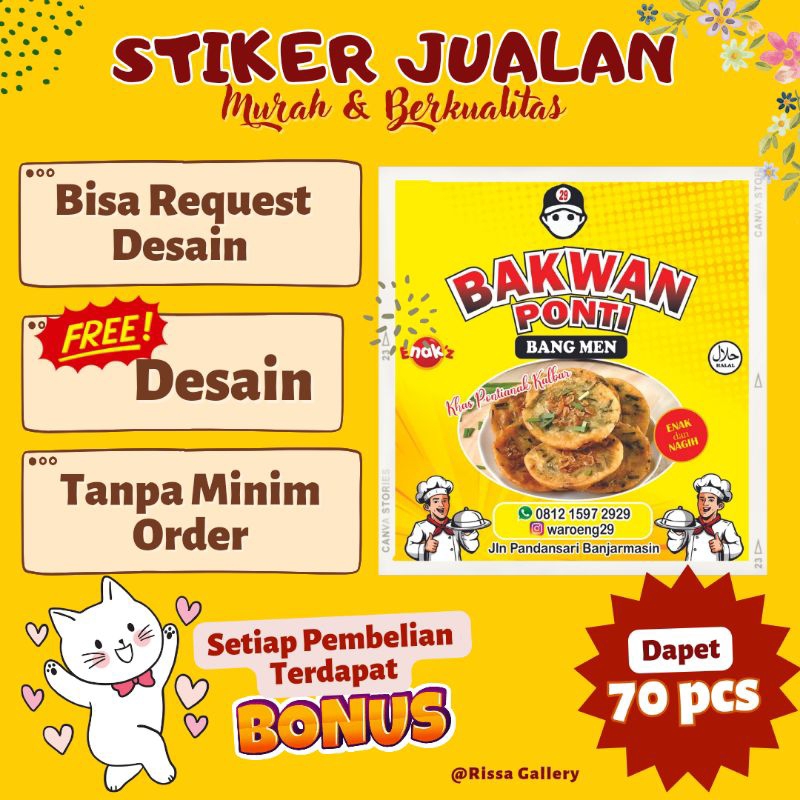 

FREE DESAIN / BERKUALITAS / CETAK STIKER / LOGO JUALAN TERMURAH