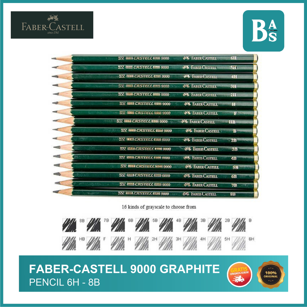 

Faber-Castell 9000 Graphite Pencil 6H - 8B - Bali Art Supplies