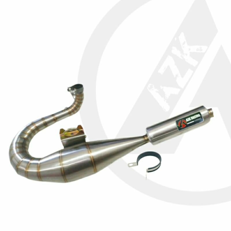 (original) knalpot vespa PS PX Excel exclusive Vespa buang kiri Azk Racing