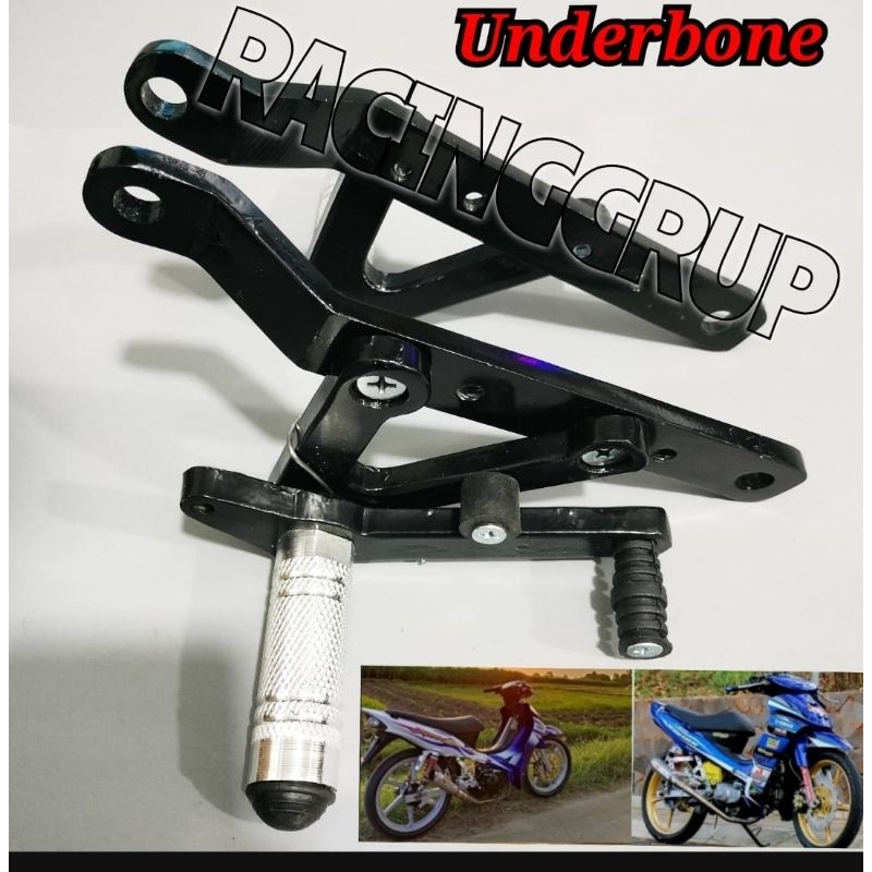 Underbone Universal underbon footstep racing drag roderace herex sleep engine underbon set perseneling operan gigi universal Honda Yamaha Suzuki CBR CB Megapro dll