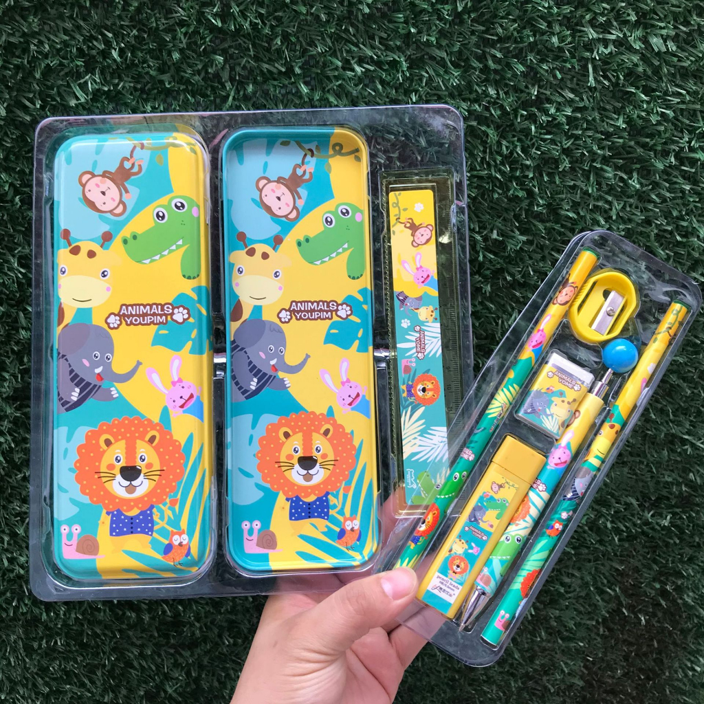 

2010 Stationary Set Kotak Pensil Anak Set 7 In1 Stationery Alat Tulis Kotak Pensil Karakter