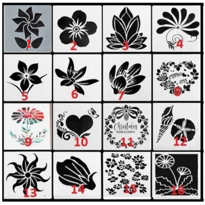

Plastic Stencil - Stensil Dekorasi Motif_GRS11