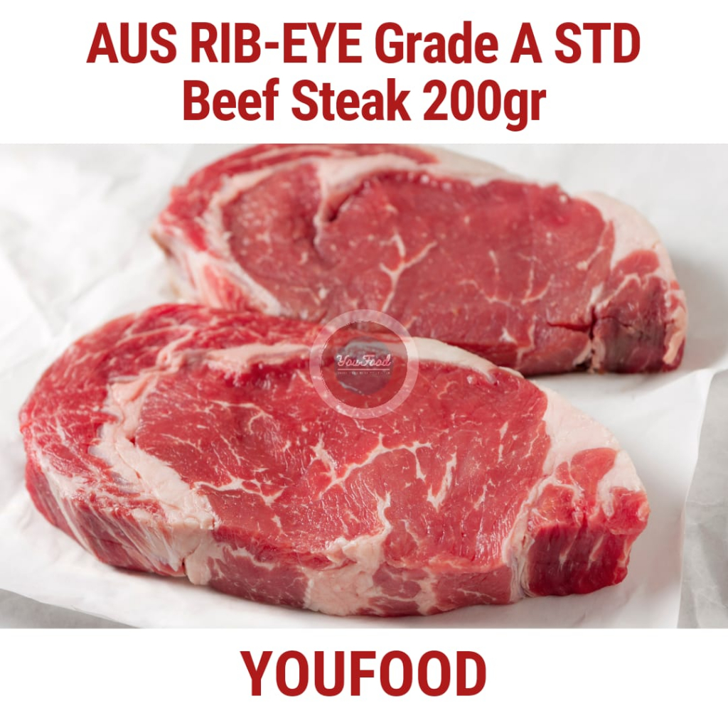 

Daging Sapi Ribeye AUS - Australian Ribeye Beef Steak 200gr - Standart