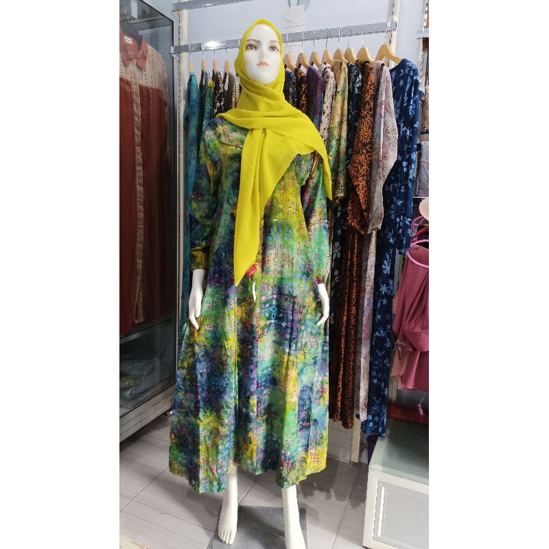 Gamis Klok Batik Modern Premium