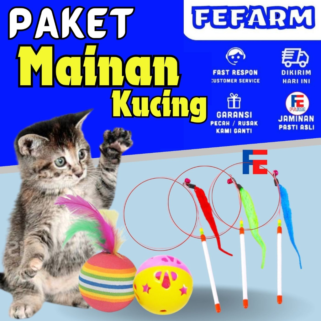 Paket Tongkat Mainan Kucing FEFARM