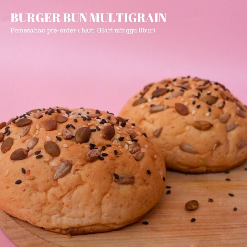 

3pcs Vegan Burger Bun With Multigrain