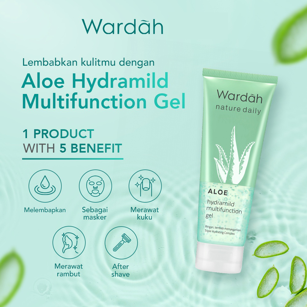 Wardah Nature Daily Aloe Hydramild Multifunction Gel - 100ml