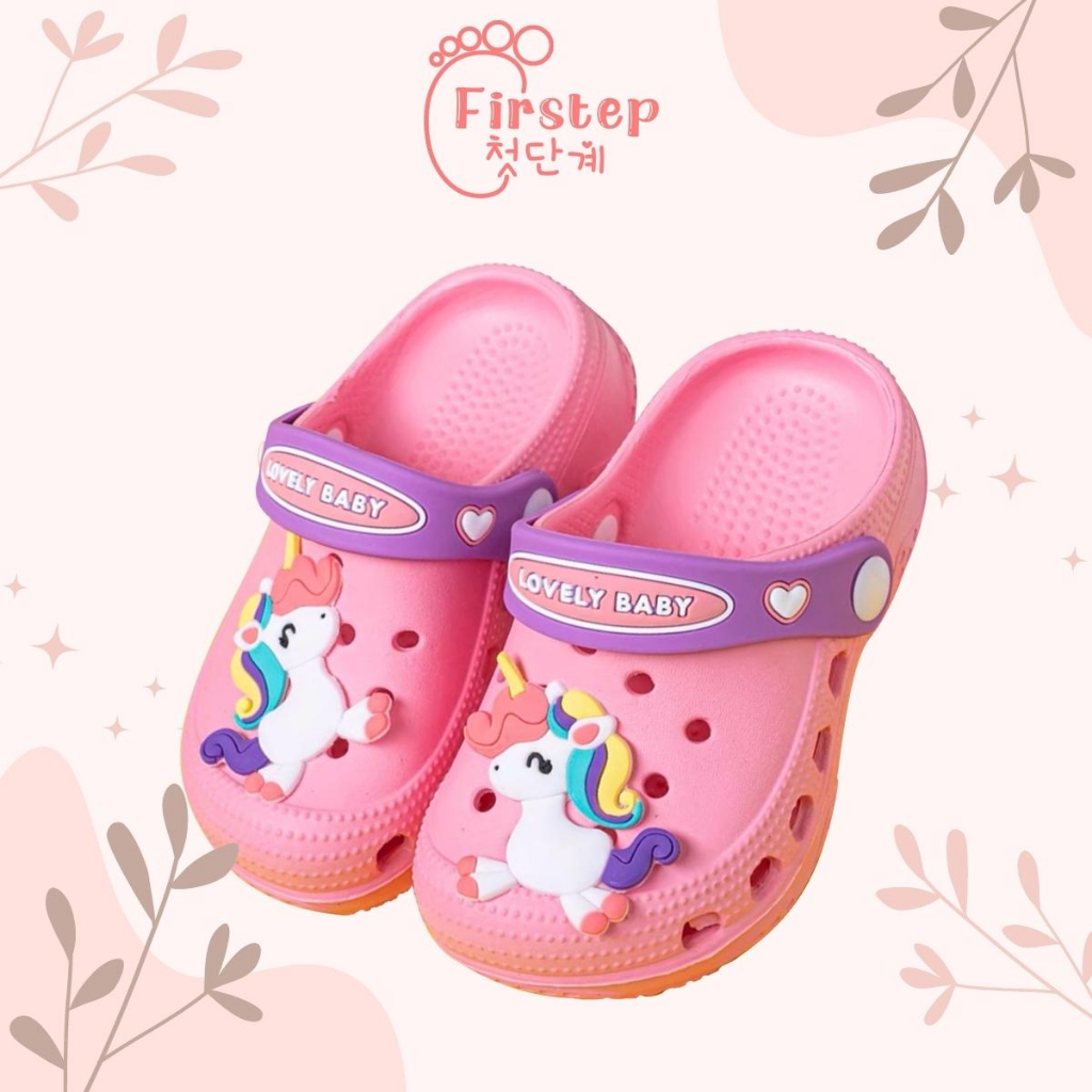 Firstep ❤️ Sandal Anak Bahan EVA Mario Aneka Warna Motif Kartun Karakter Sandal Karet EVA Import FS103