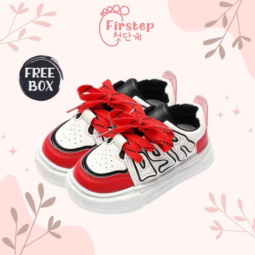 Firstep ❤️ Sepatu Anak Perempuan dan Laki Laki Sneakers Anak Import Canvas 1-7 Tahun FS132