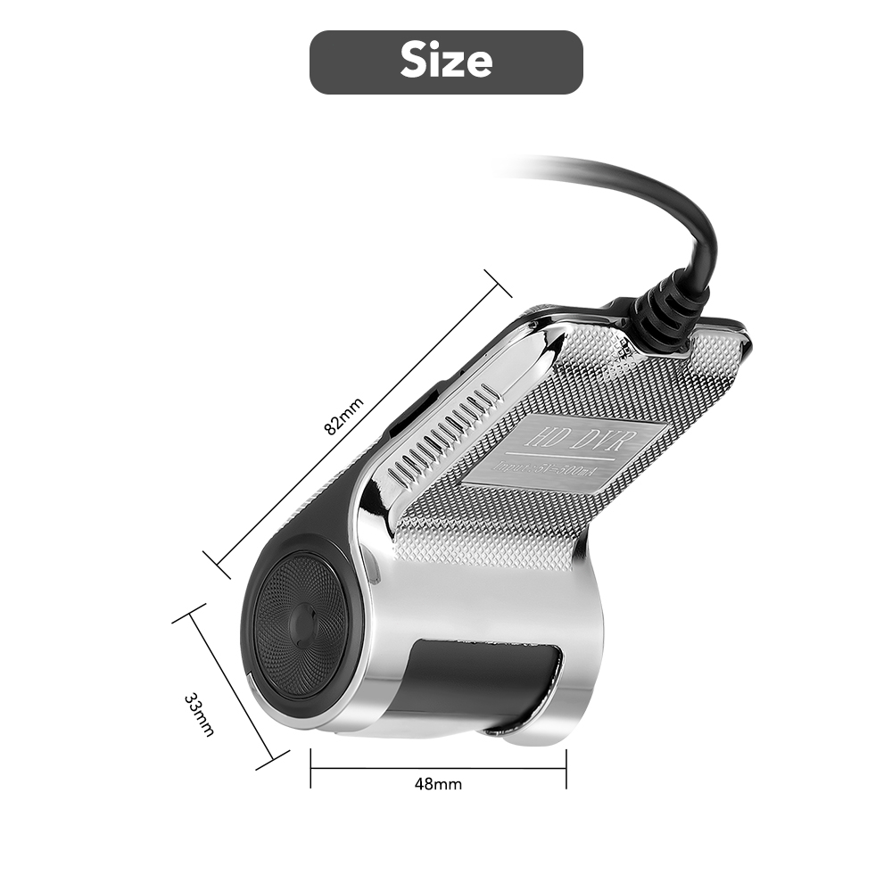 720P HD USB Dash Cam for Android Radio Head Unit 170 Degree Wide Angle Lens ADAS Loop Recording Car DVR Video Recorder