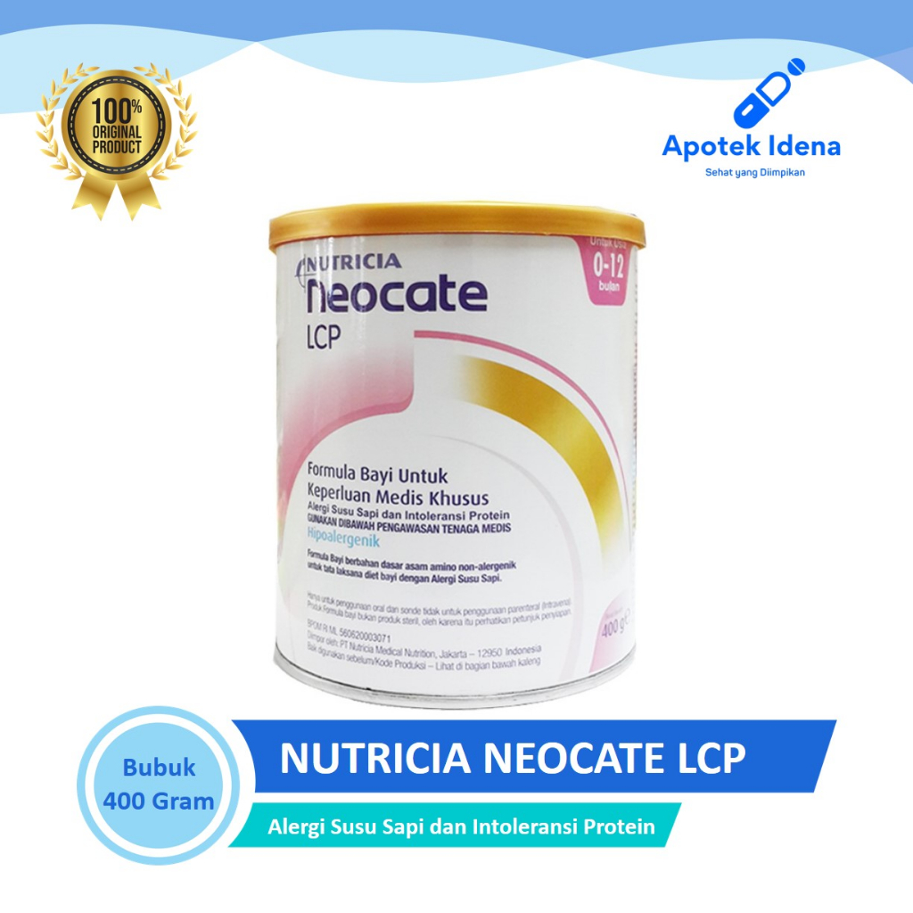 

Neocate LCP 400 Gram Susu Formula Bayi ( 0 - 12 bulan ) Khusus Alergi Susu Sapi Nutricia