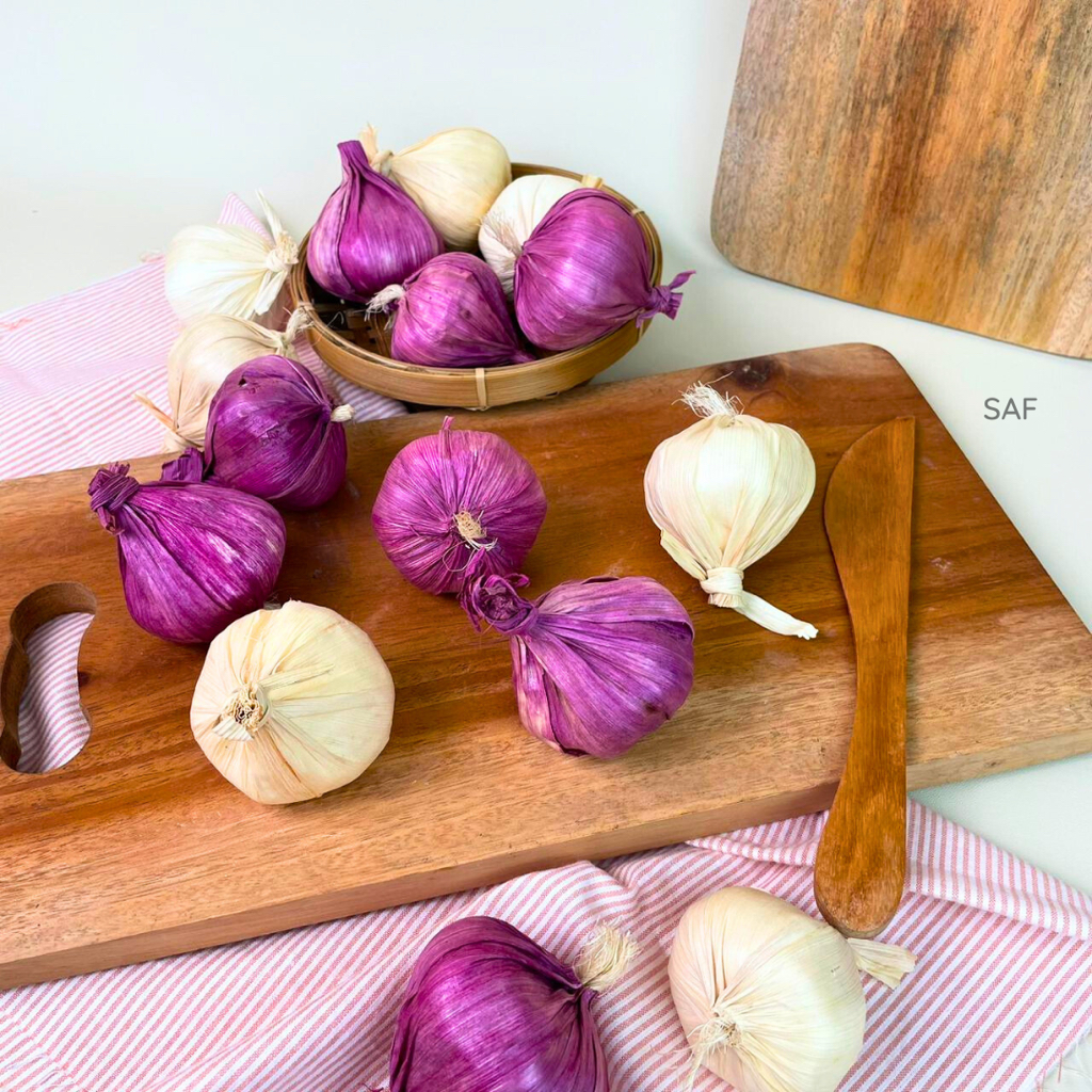SAF Bawang Merah Bawang Putih Palsu (Fake Garlic) / Buah-buahan palsu - Properti Props Fotografi