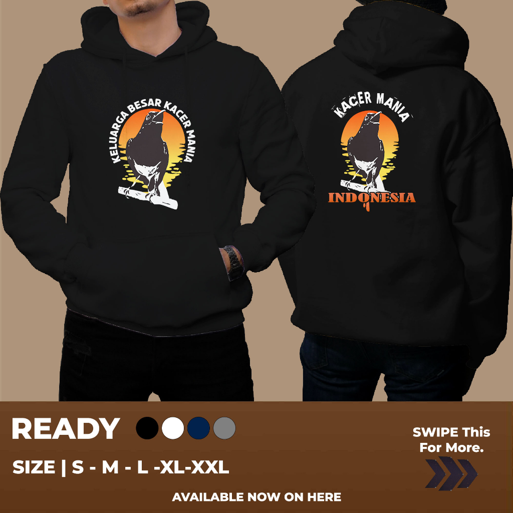 HOODIE Burung Kacer Mania Indonesia Keluarga Besar Kacer Mania KEREN BANGET UNTUK PRIA