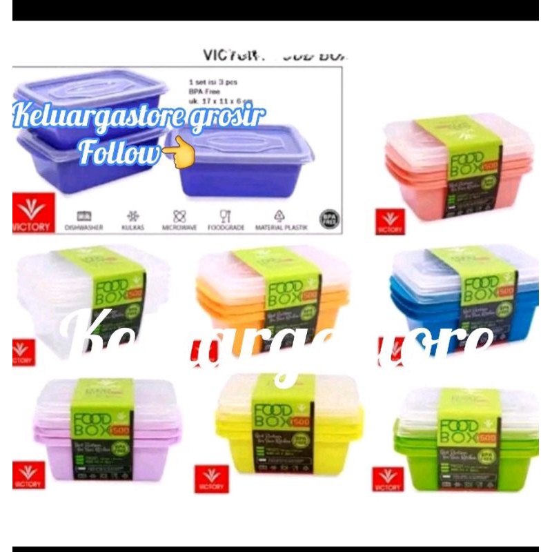 2 PCS VICTORY FOOD BOX 500 ML