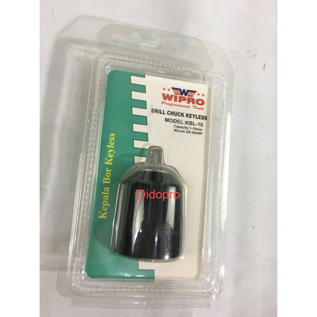 KEPALA BOR TANPA KUNCI 10 MM (3/8&quot;) KEYLESS DRILL CHUCK WIPRO