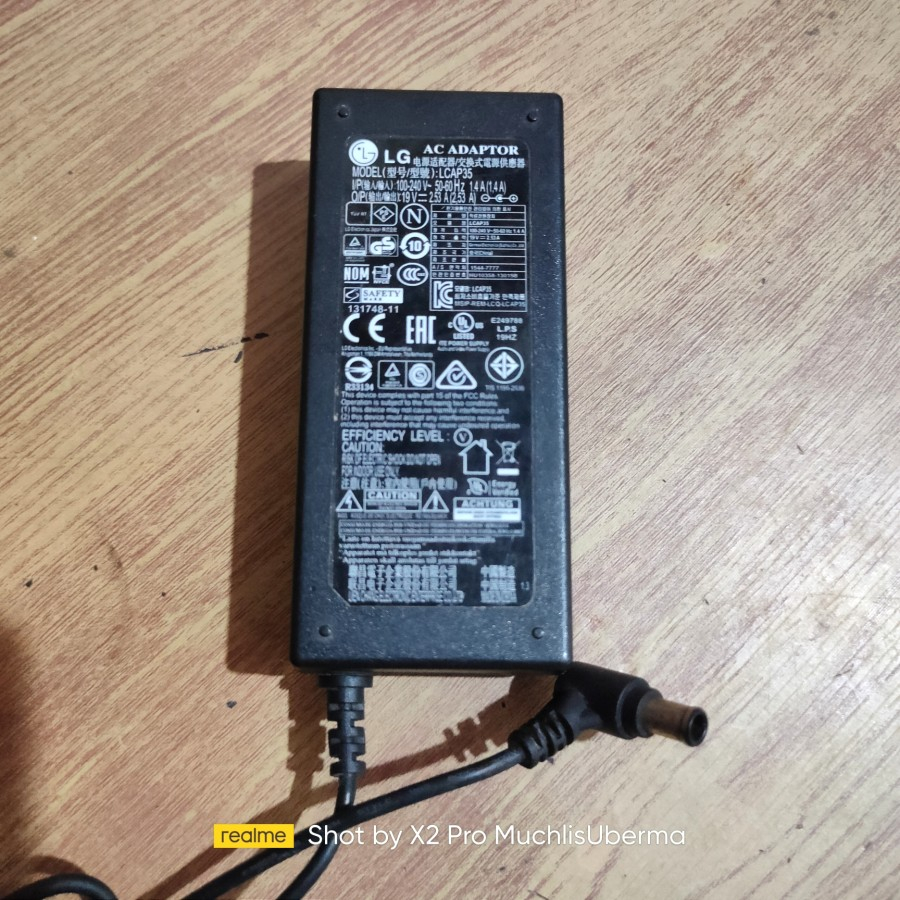 ADAPTOR LG LCAP35 19V 2.53A ADAPTER