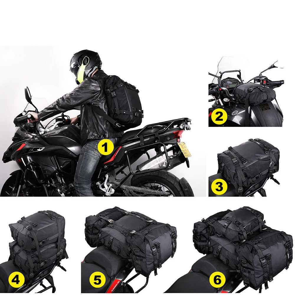 Rhinowalk Tas Ransel Motor Touring Back Seat Tail Storage Bag - MT21620