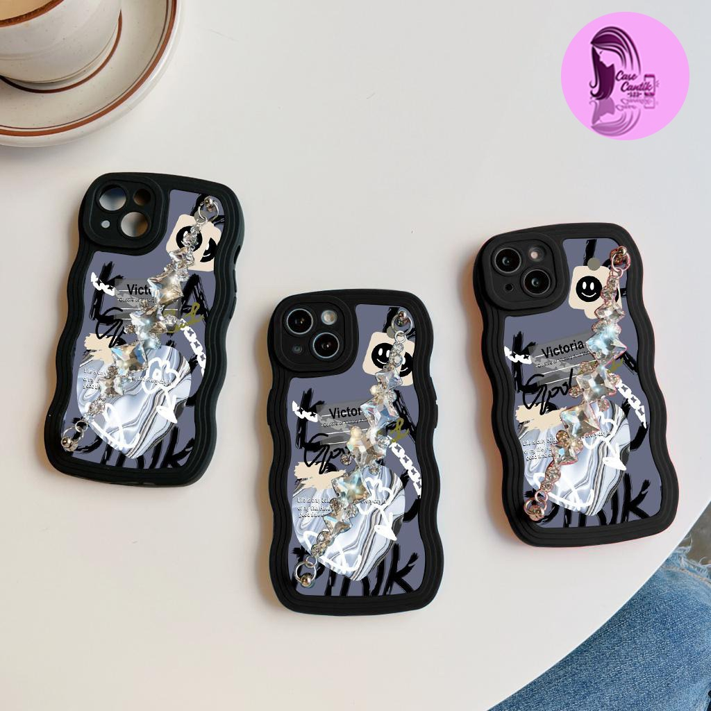 GC34 GC42 SOFTCASE SILIKON UNTUK OPPO A8 A15 A15S A16 A16S A17 A17K A31 GELOMBANG KARAKTER RANTAI DI