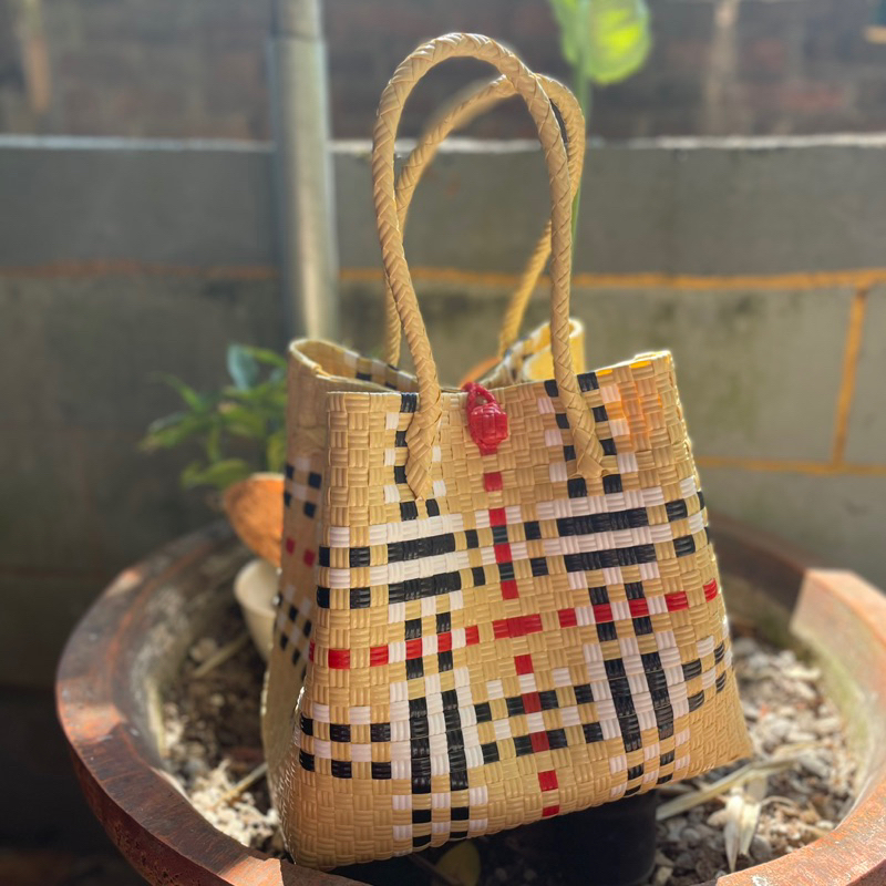 Terbaru Tote Bag Wanita Jali Modern Mischa Handle Pendek - Stok Terbatas