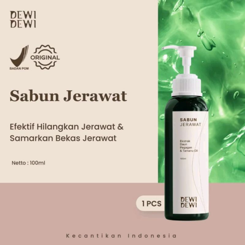 DEWI DEWI SABUN JERAWAT EKSTRAK DAUN PEGAGAN &amp; TAMANU OIL