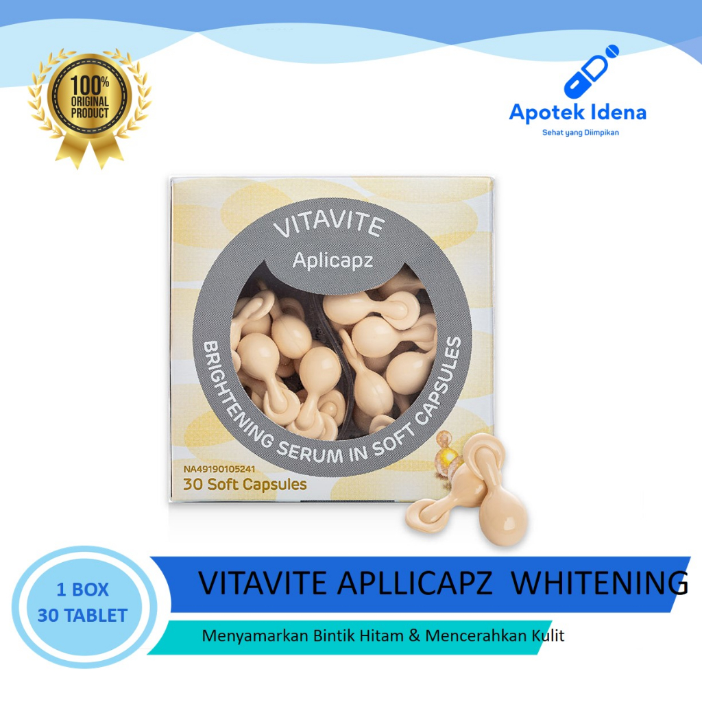 MEGA we CARE  VITAVITE APPLICAPZ WHITENING SERUM ISI 30 - Antioksidan untuk kulit glowing