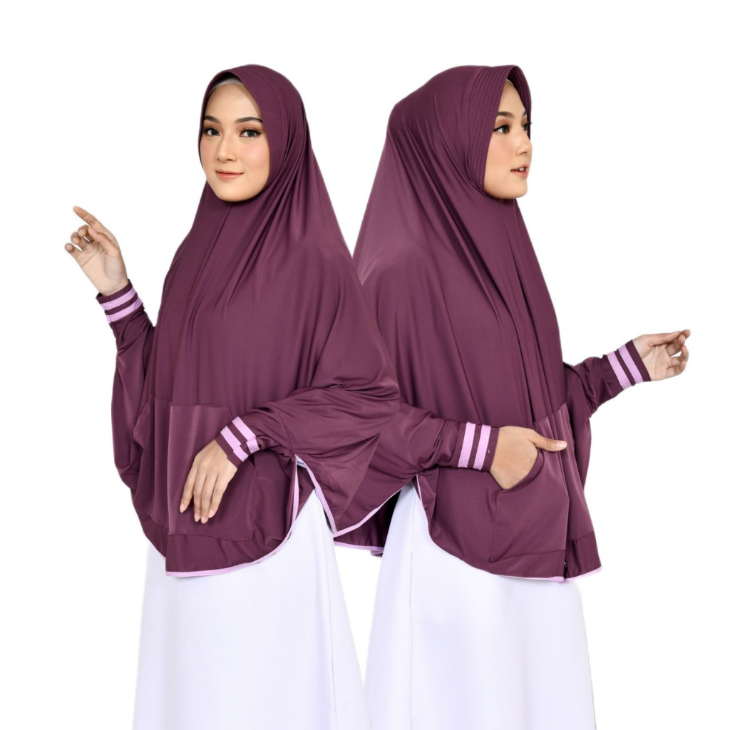 PREMIUM Jilbab Lengan Saku Kinanti Hijab bergo Lengan / Jilbab Khimar / Bergo Instan