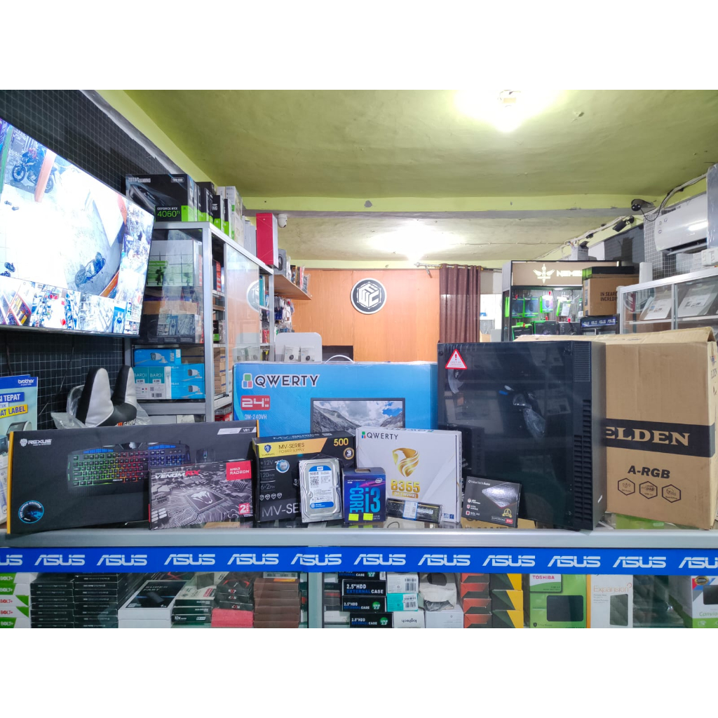 Komputer PC Rakitan Gaming Intel Core I3 Gen 8 / Ram 8Gb / VGA 8Gb Fullset Monitor New Garansi