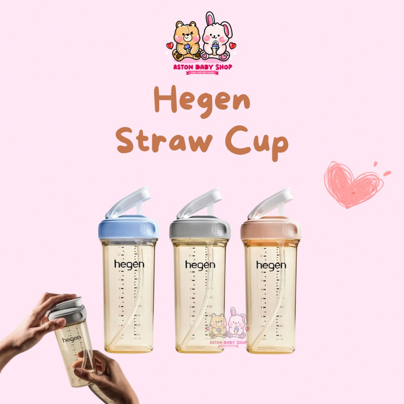 Hegen PCTO Straw Cup PPSU 330ml Botol Minum Anak