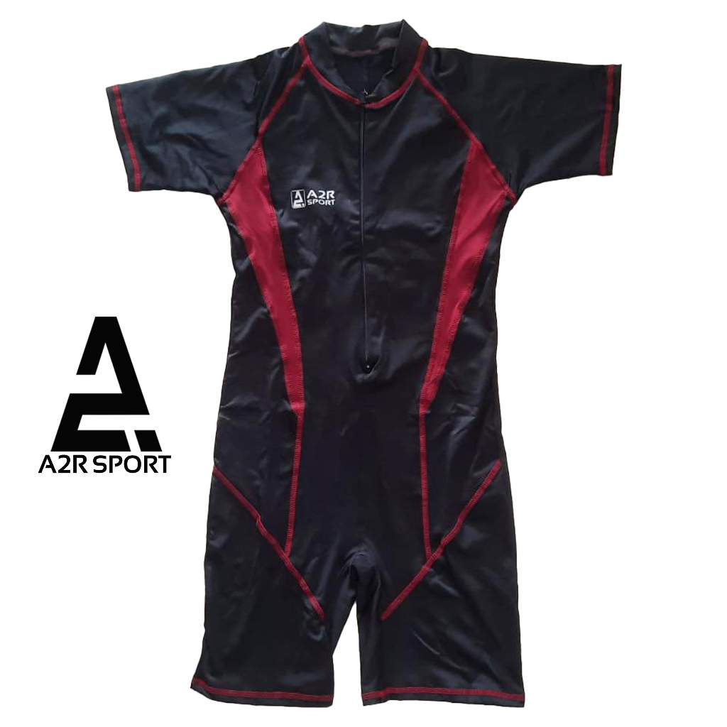 A2R Sport - Diving Dewasa Lengan Pendek Baju Renang (Unisex) Pria &amp; Wanita