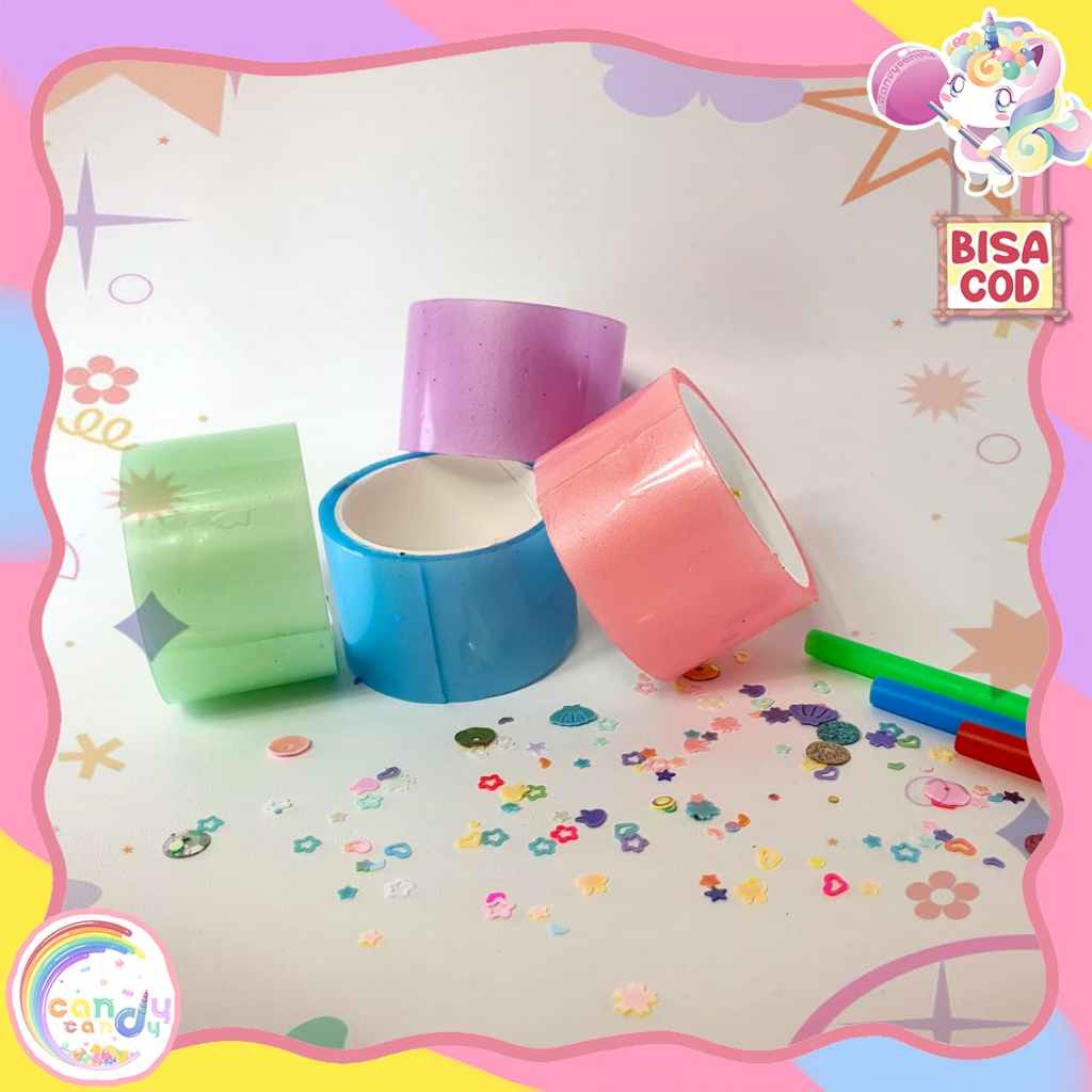 Mainan DIY Balon Tiup Bubble Nano Tape Mini