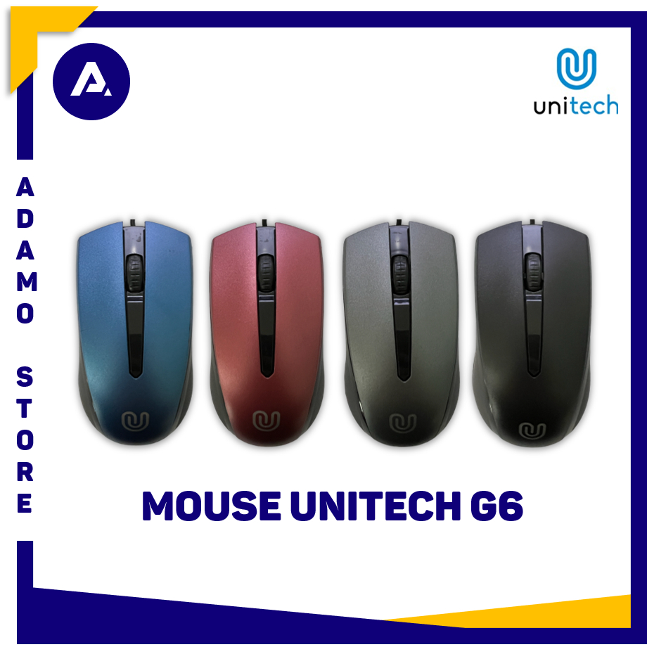 Mouse Unitech G6 Optical USB Wired Mouse Kabel 1000DPI